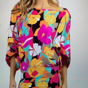 Trina Turk Gemini Tunic Beach Cover Up Swim Medium